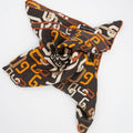 25" Monogram Brown Silk Scarf