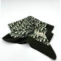 30" Dark Green Silk Trotter Monogram Scarf