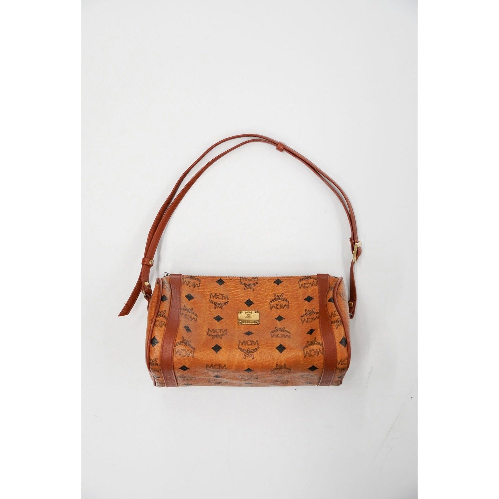Vintage Brown Leather Braided Strap Hobo Bag