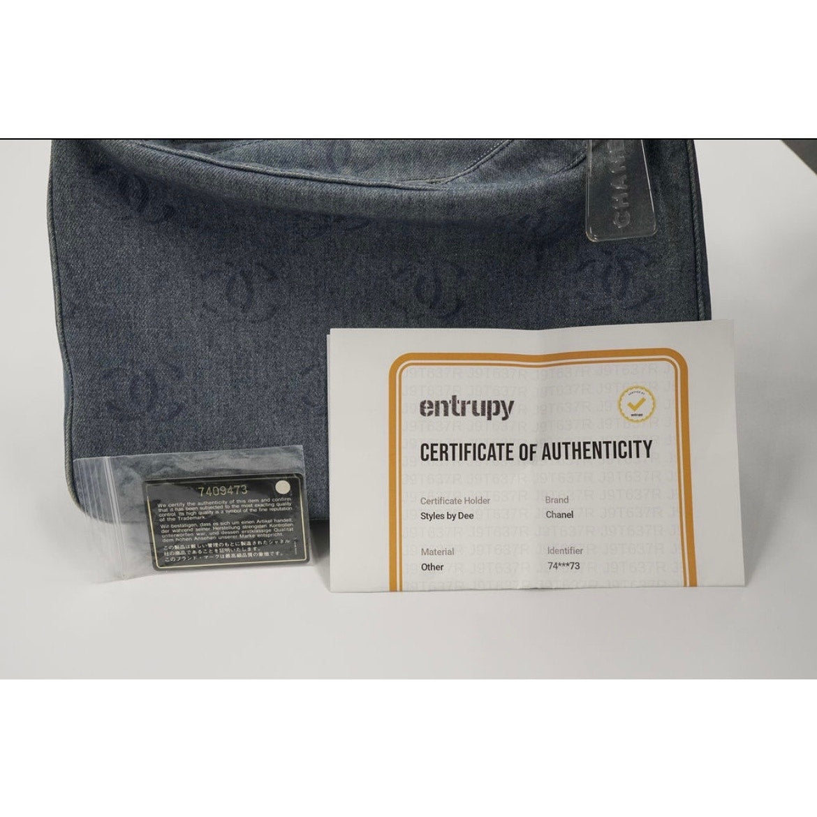 CC Denim Hobo Vintage Blue Shoulder Bag