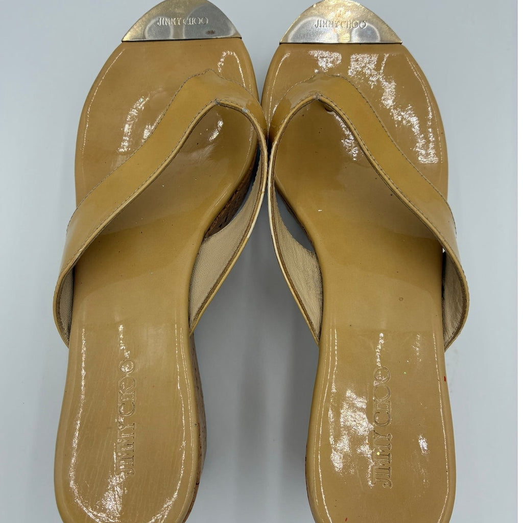 39.5 Nude Thong Platform Heels