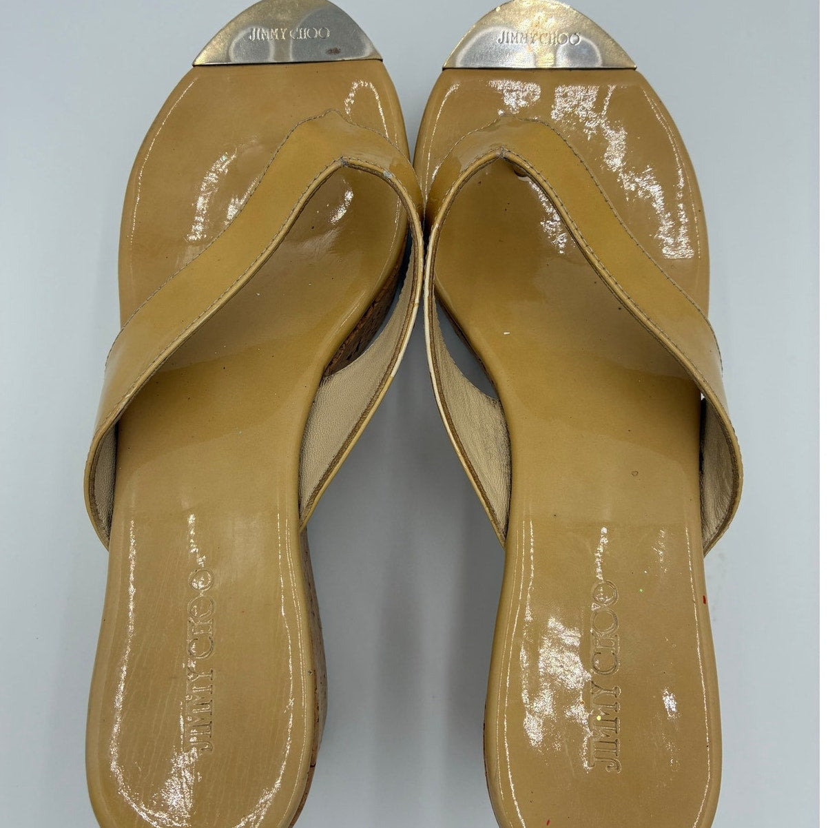 39.5 Nude Thong Platform Heels