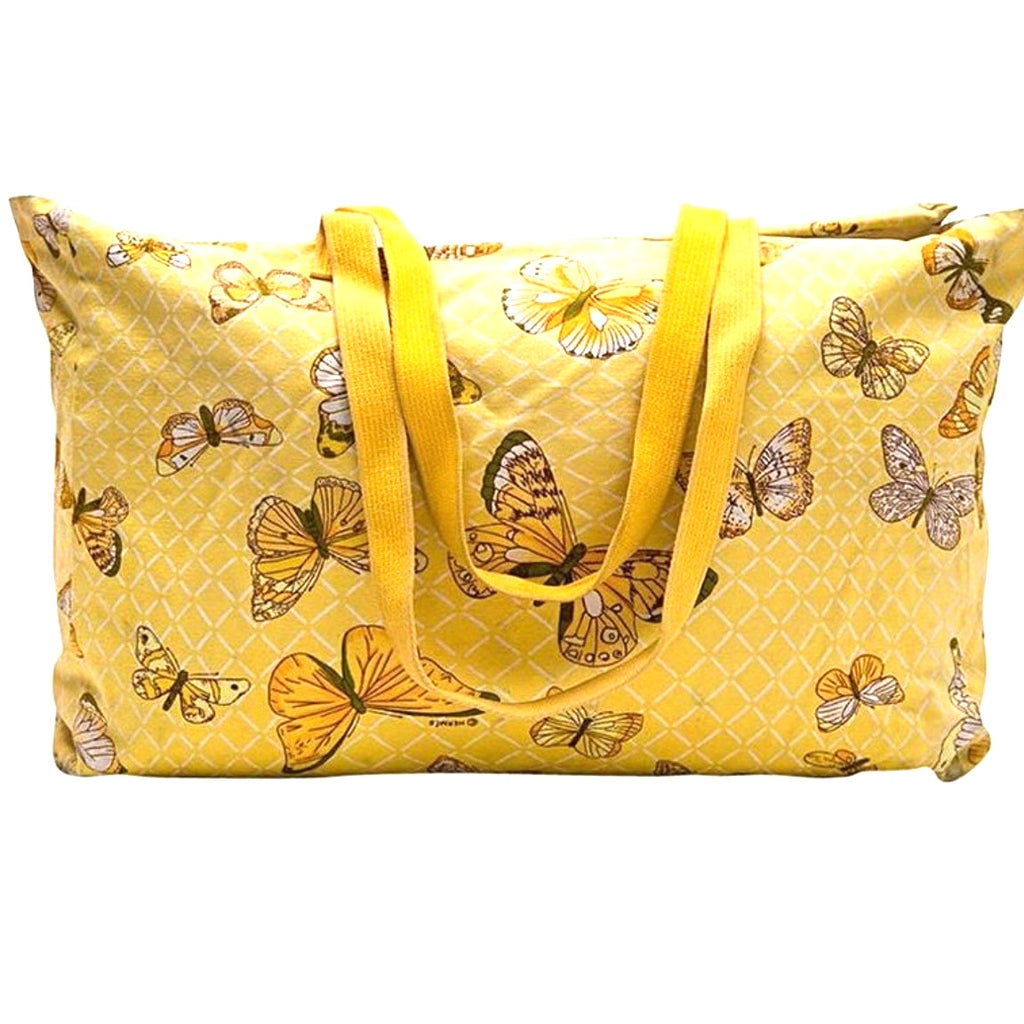 HERMES Vintage Yellow Butterfly Tote