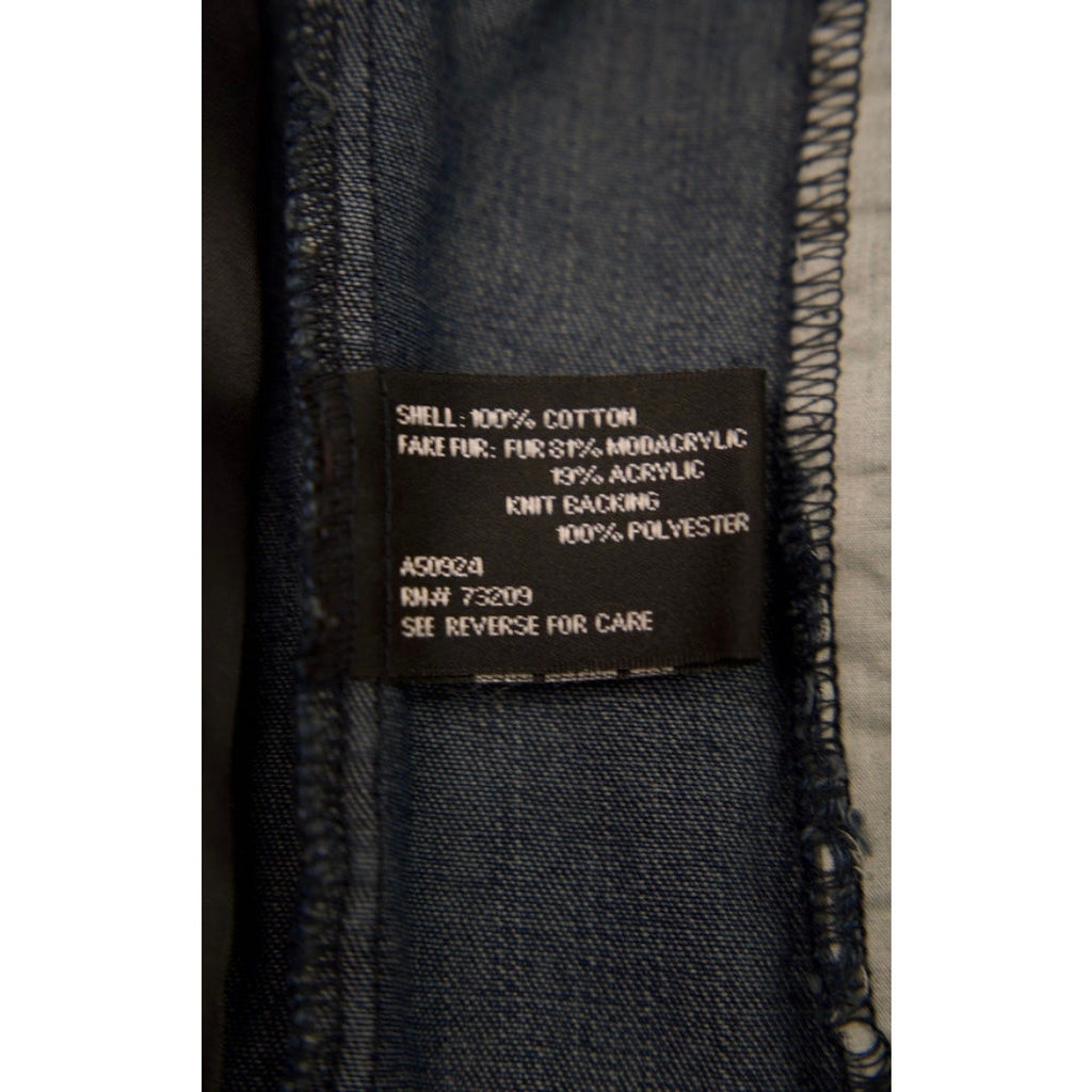 Denim Jacket with Faux Fur Trim