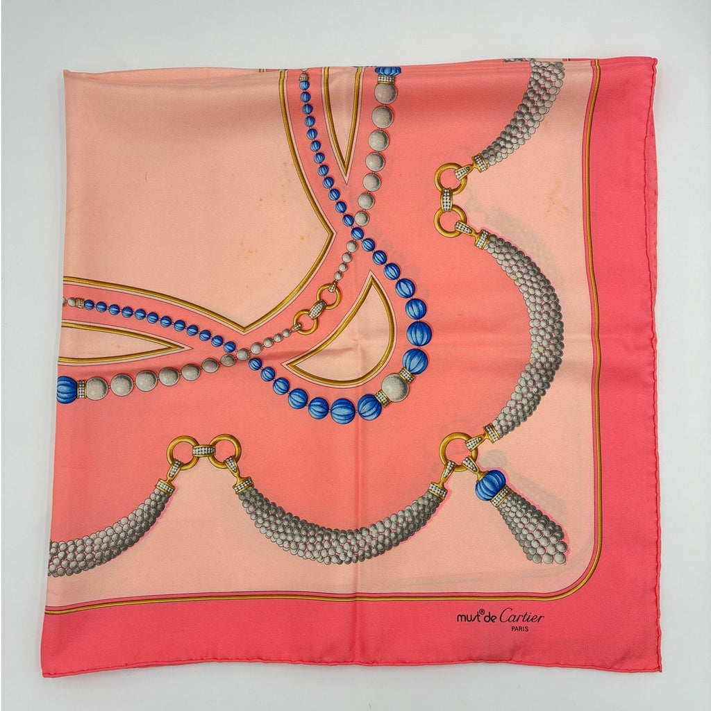 33" Vintage Silk Pink Scarf