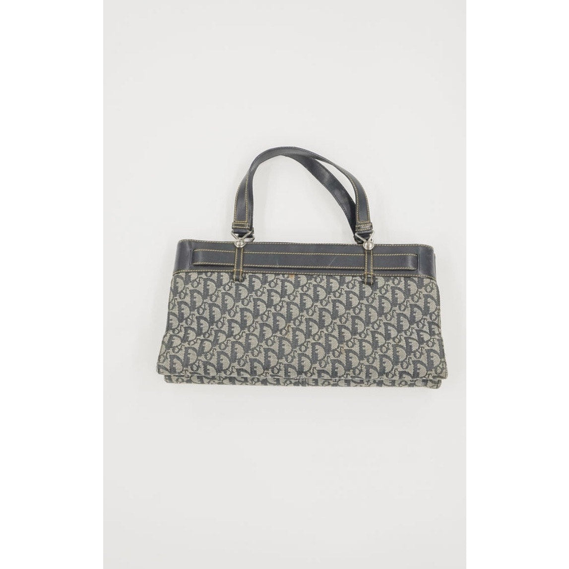 Jean Pocket Tote Vintage Blue Canvas Shoulder Bag