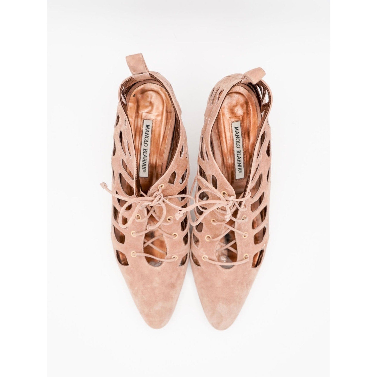 Suede Lace-Up Ankle Boots with Cutout Detail