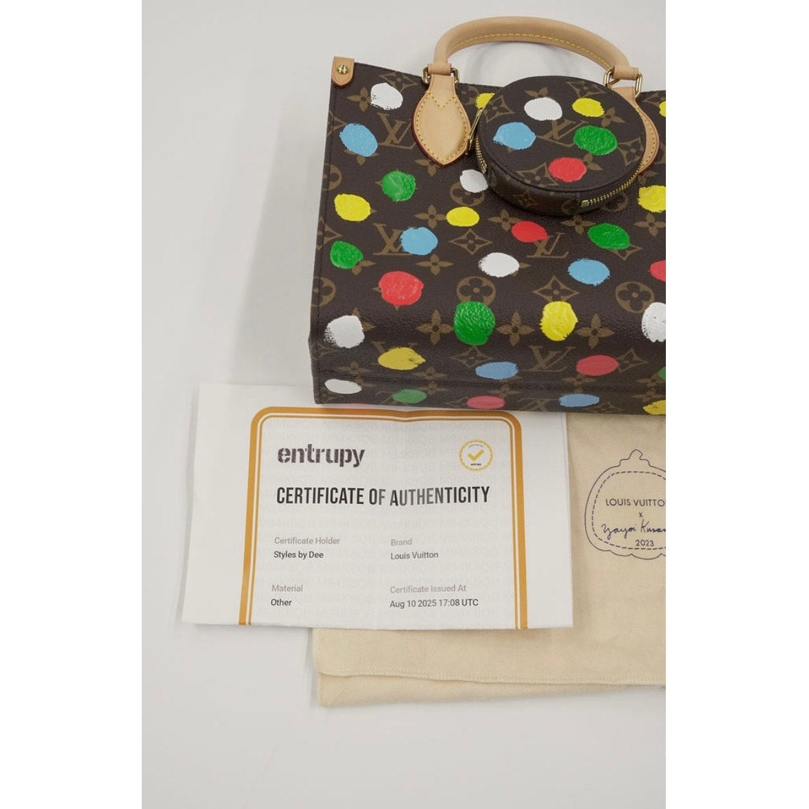 LV X Yayoi Kusama Monogram Dots On The Go PM Multicolor