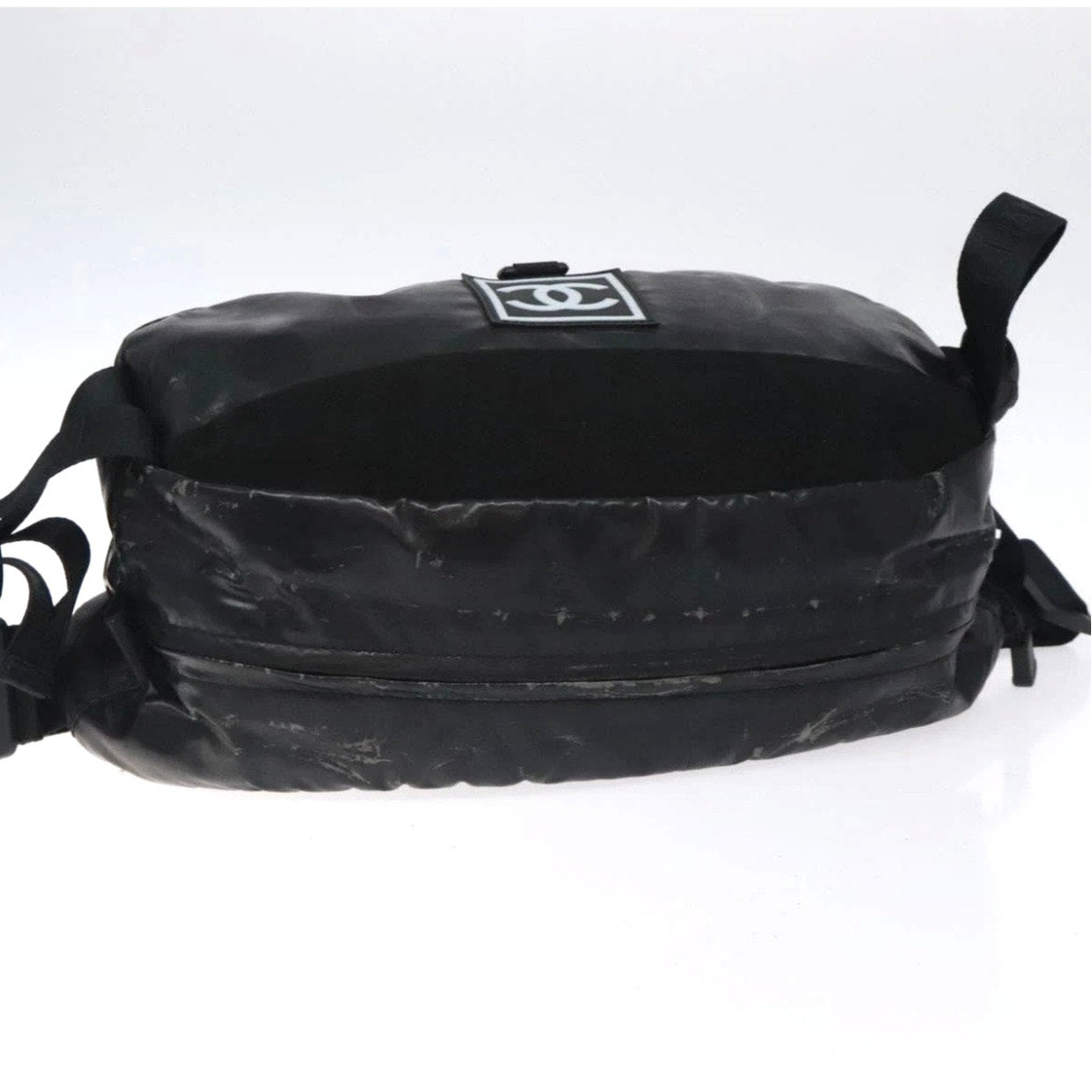 Vintage Black Nylon CC Sport Waist Bag Belt Bag