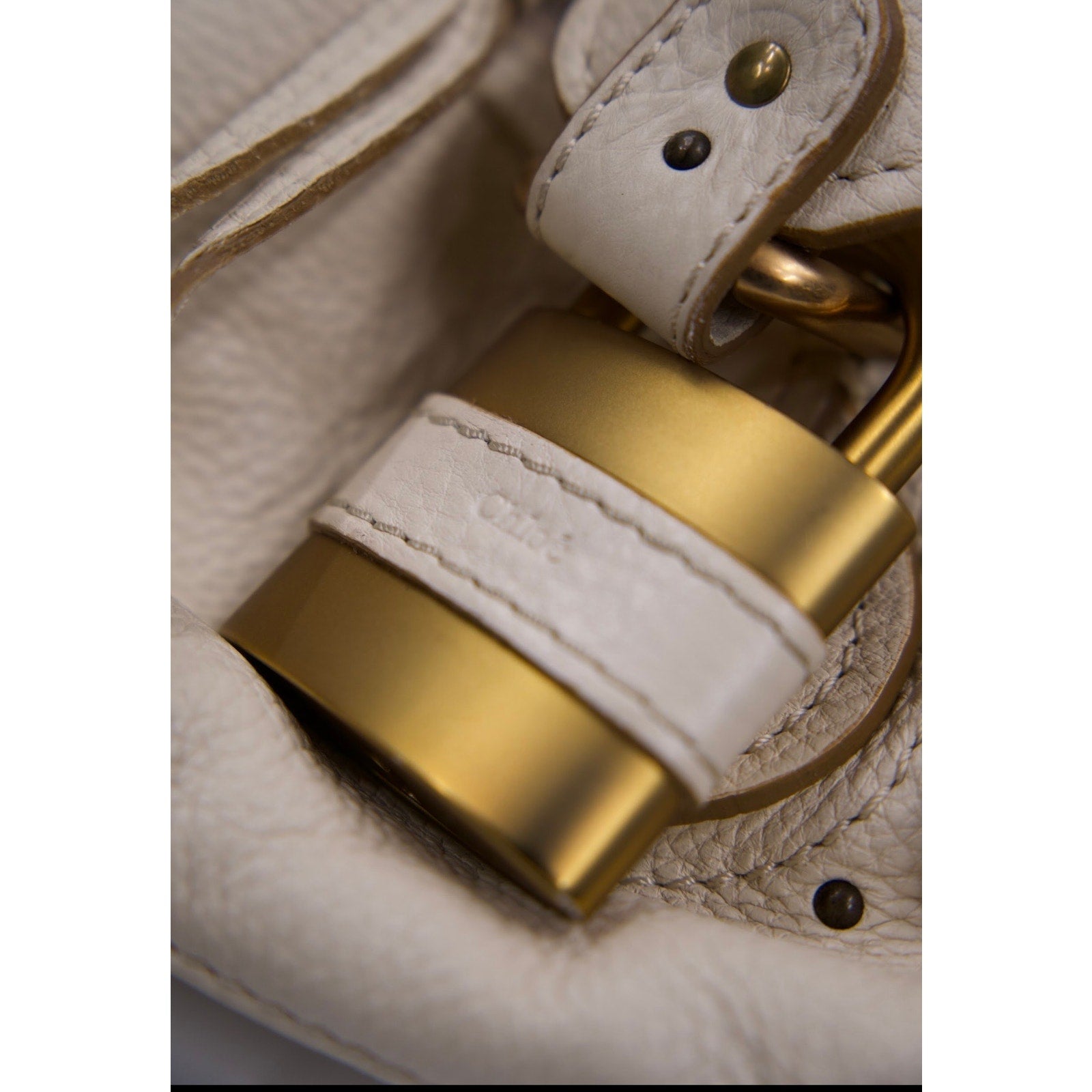 Vintage 2005 Ivory Leather with Gold Hardware