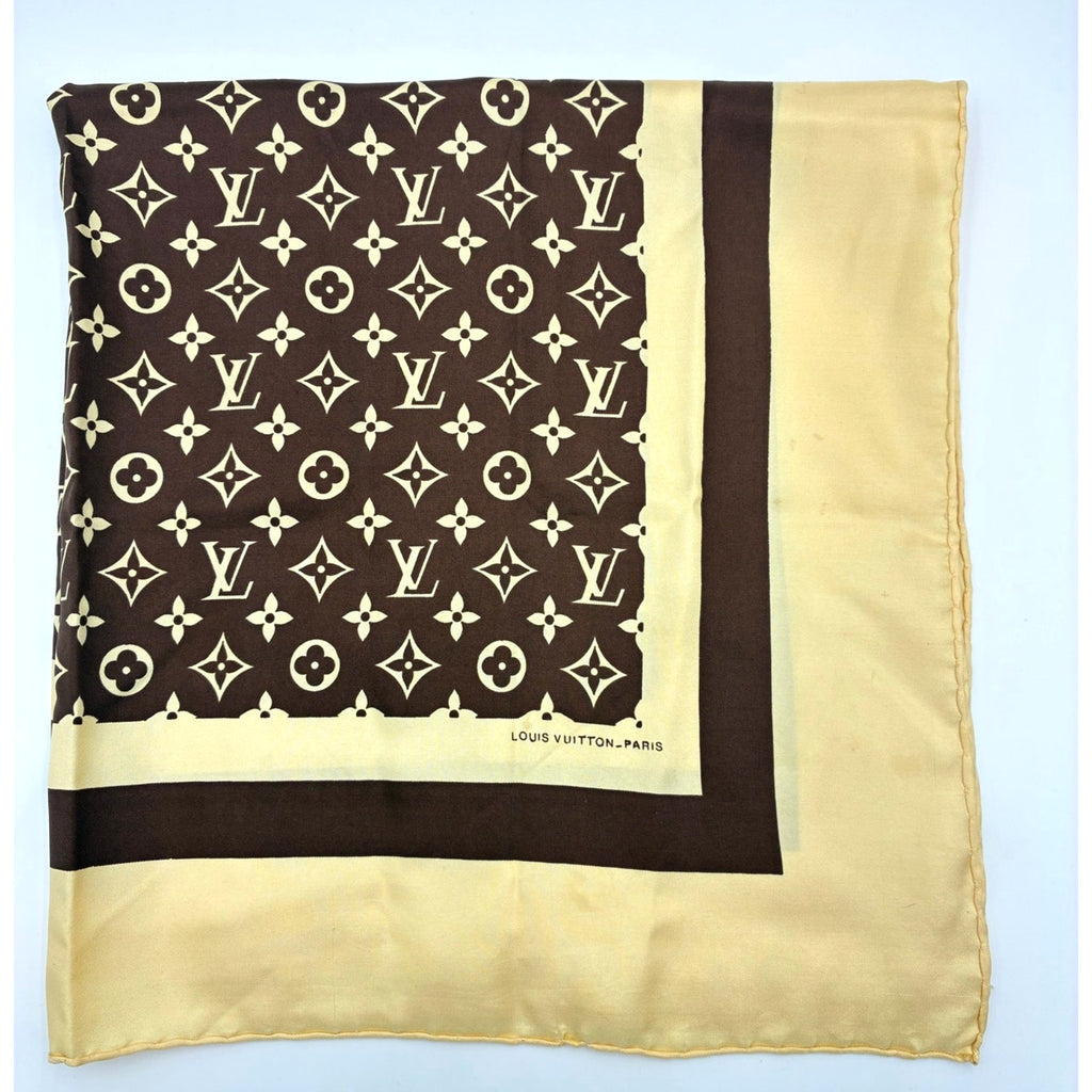 Vintage Silk Monogram Scarf
