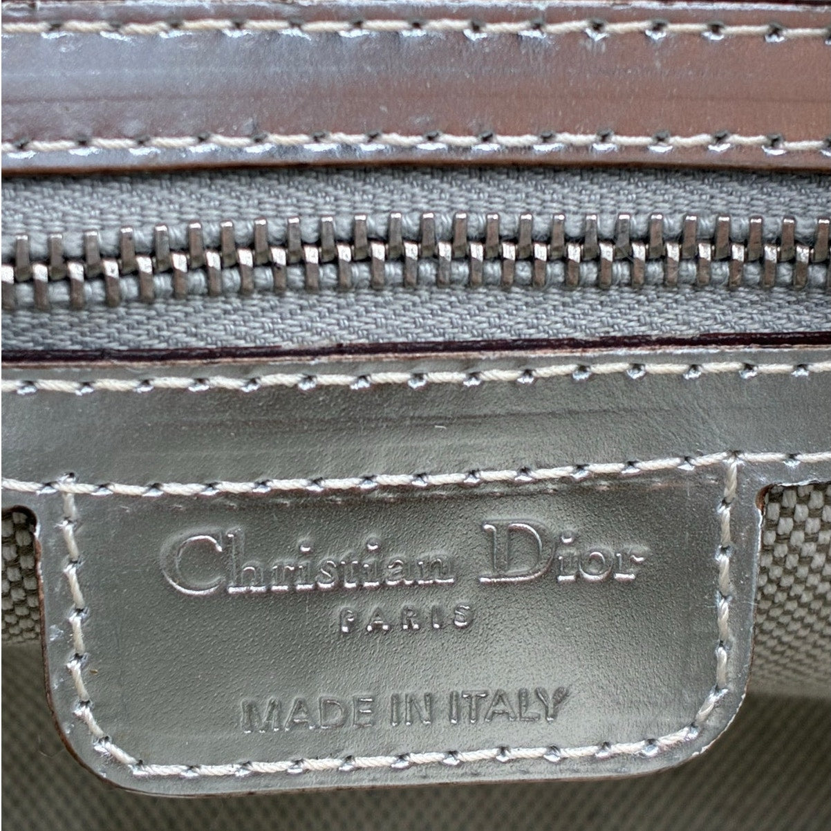 Silver Canvas Trotter Boston Bag
