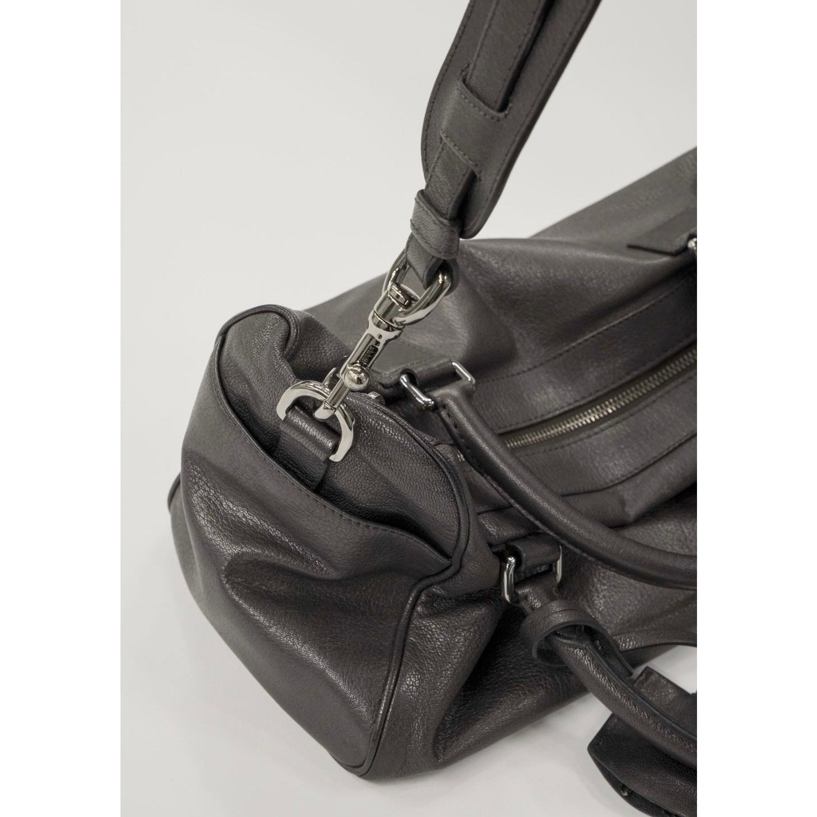 Amazona Vintage Grey Leather Top Handle Shoulder Bag