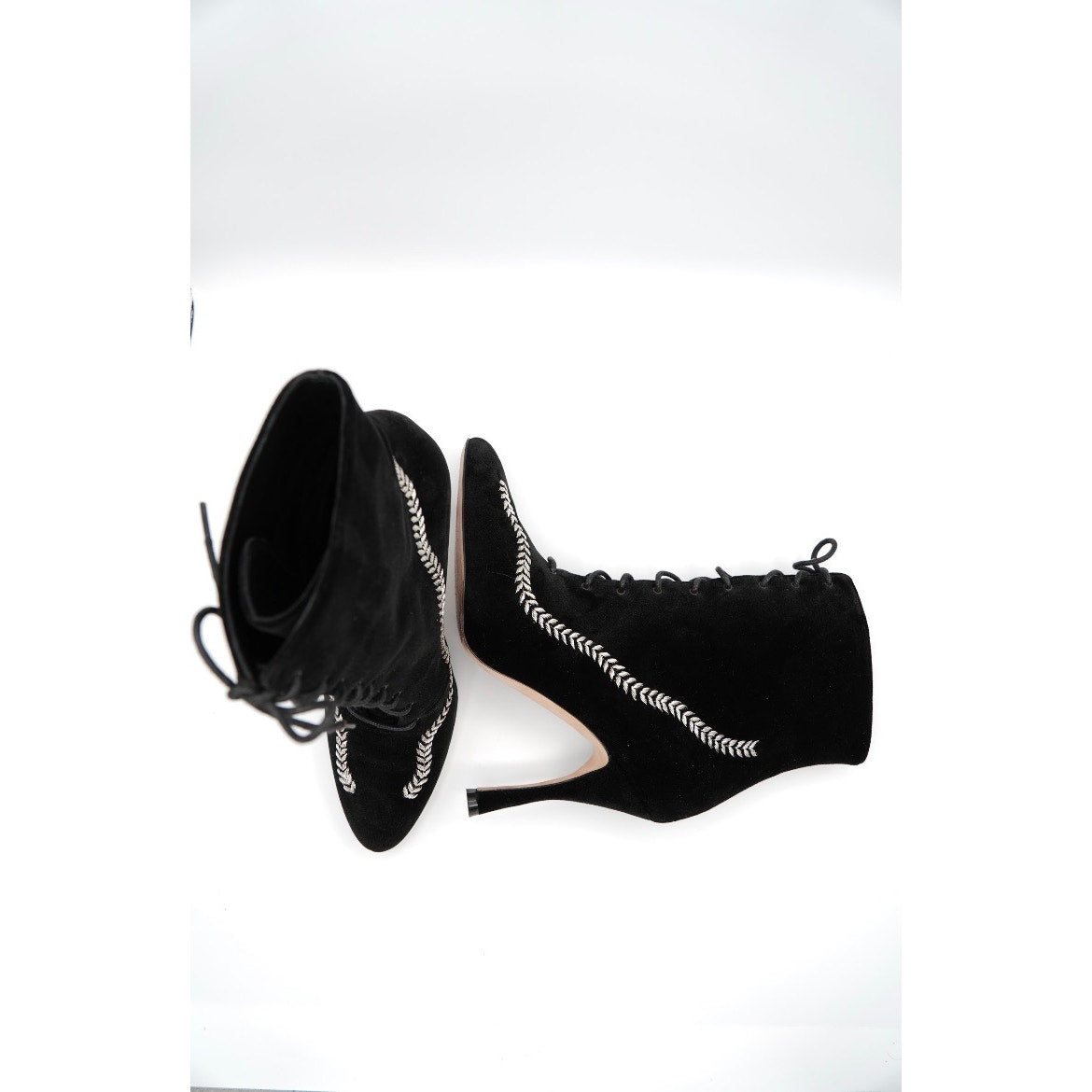 Velvet Lace Up Bootie