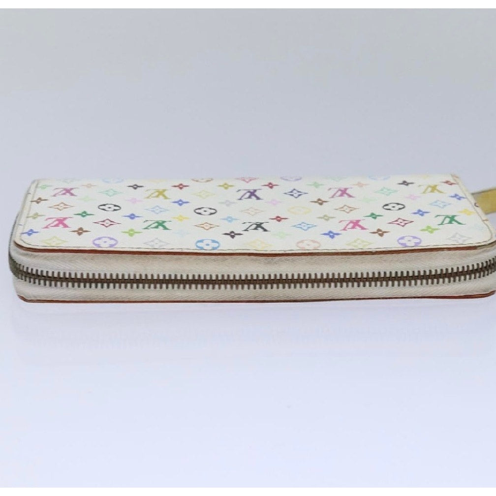 Monogram Multicolor Zippy Wallet White