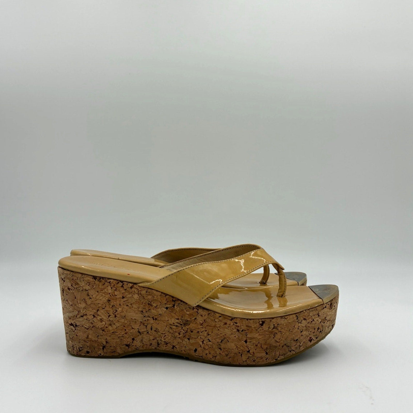 39.5 Nude Thong Platform Heels
