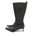 8.5 Gucci Tom Ford Vintage Brown Canvas GG Mid-Calf Boots