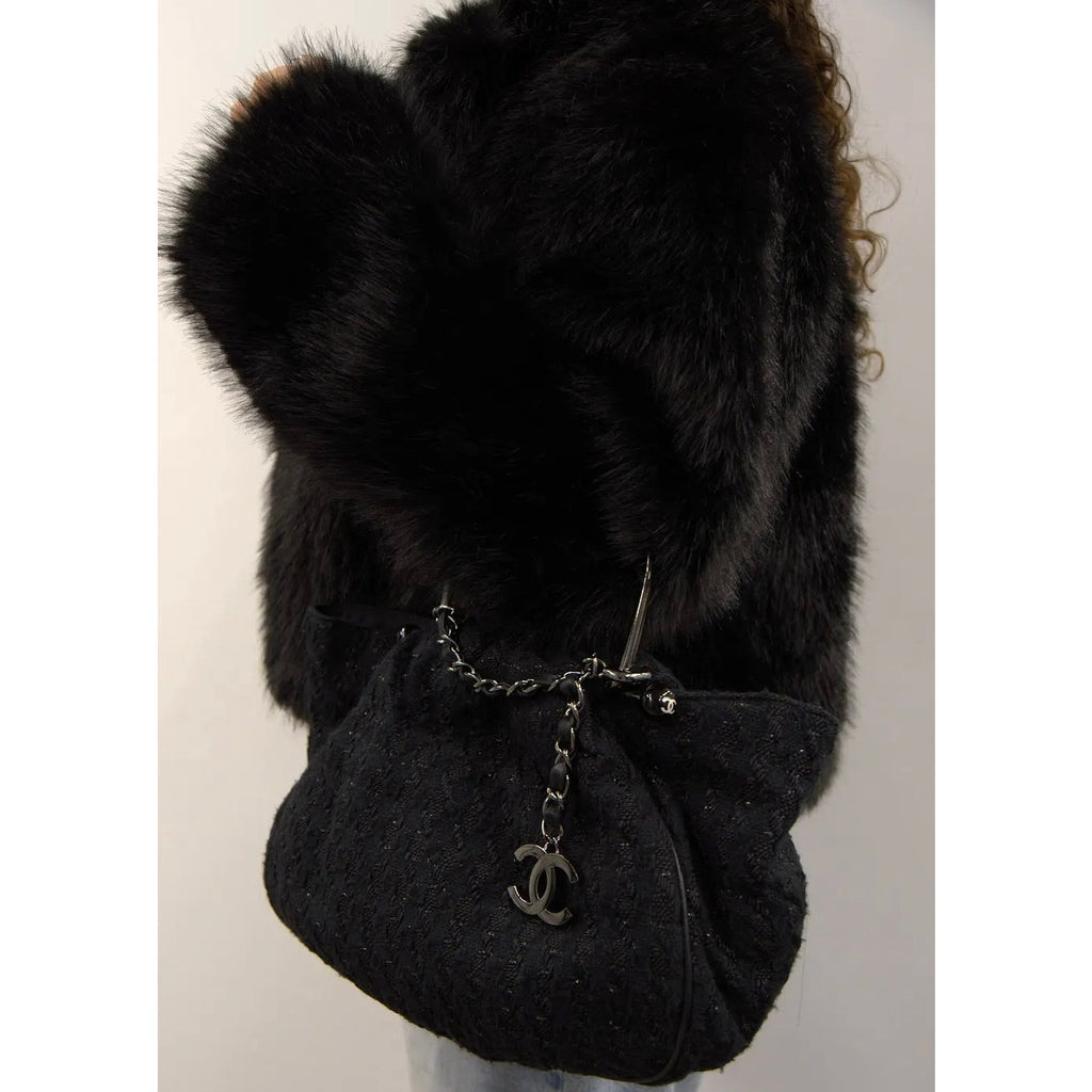 2005 CC Black Tweed Tote Bag