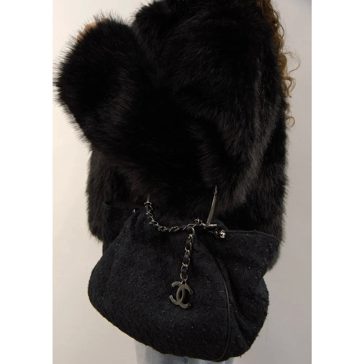 2005 CC Black Tweed Tote Bag