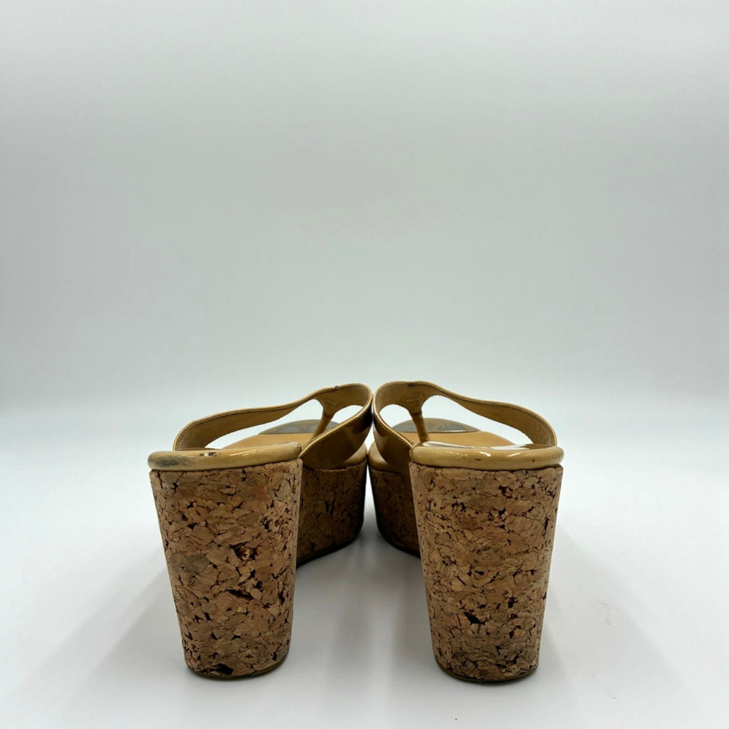 39.5 Nude Thong Platform Heels