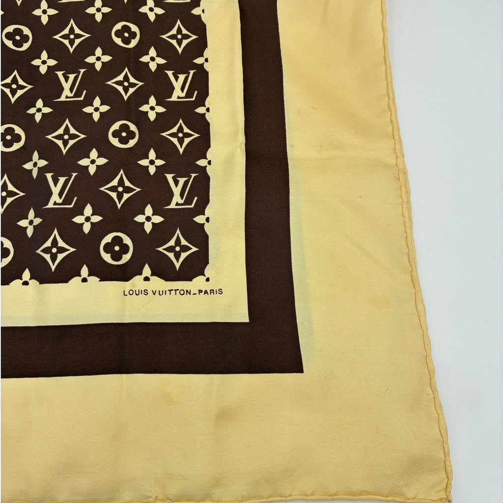 Vintage Silk Monogram Scarf