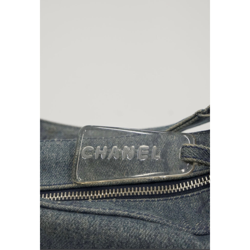 CC Denim Hobo Vintage Blue Shoulder Bag