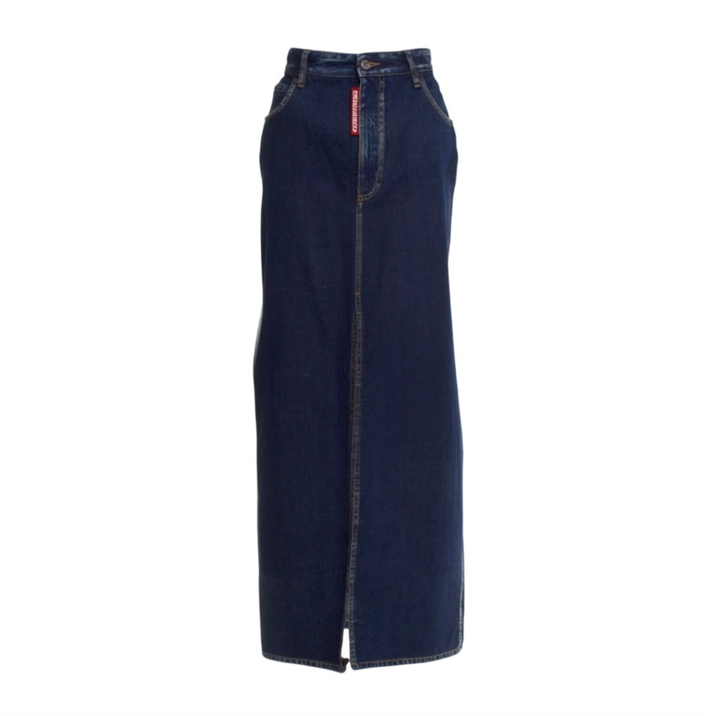 44 Vintage Denim Midi/Ankle Skirt