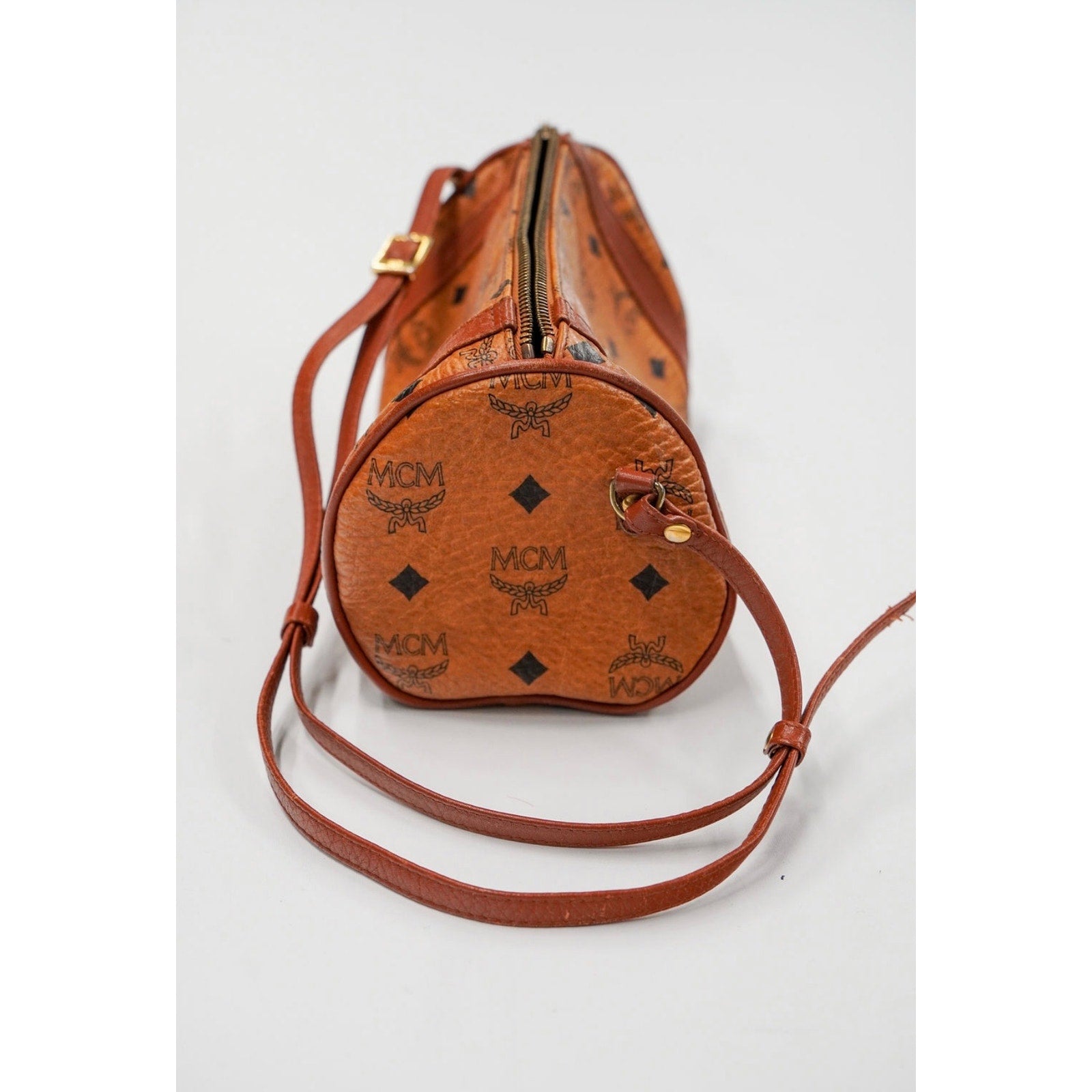 Vintage Brown Leather Braided Strap Hobo Bag