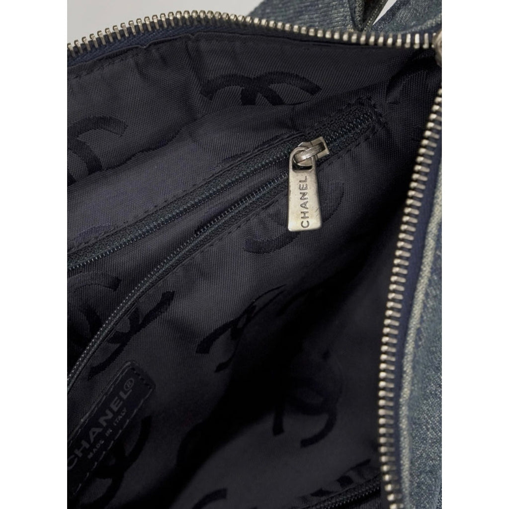 CC Denim Hobo Vintage Blue Shoulder Bag