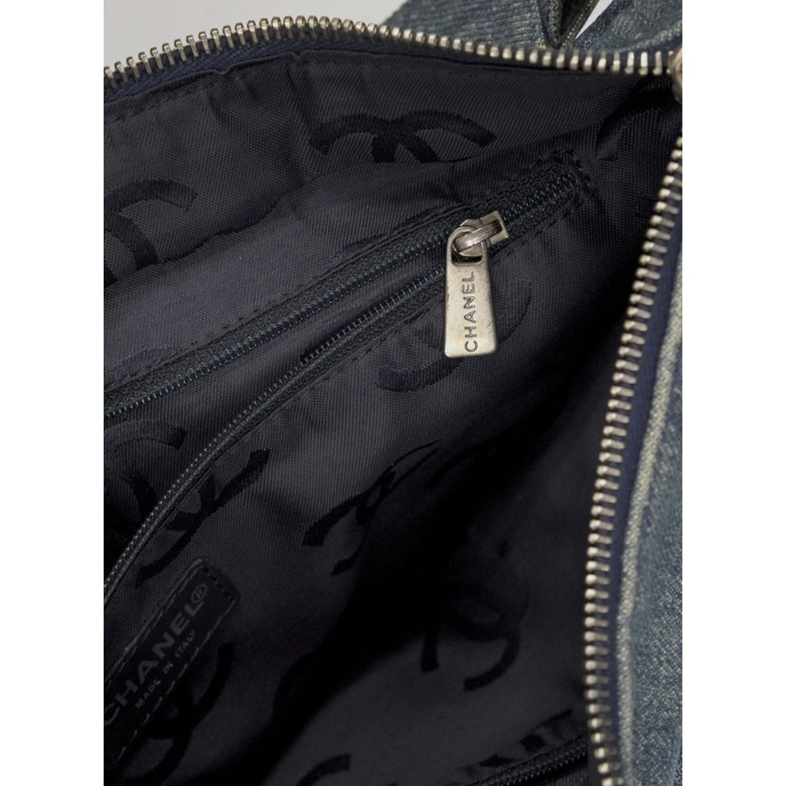 CC Denim Hobo Vintage Blue Shoulder Bag