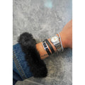 Behapi Double Tour Black Leather Bracelet