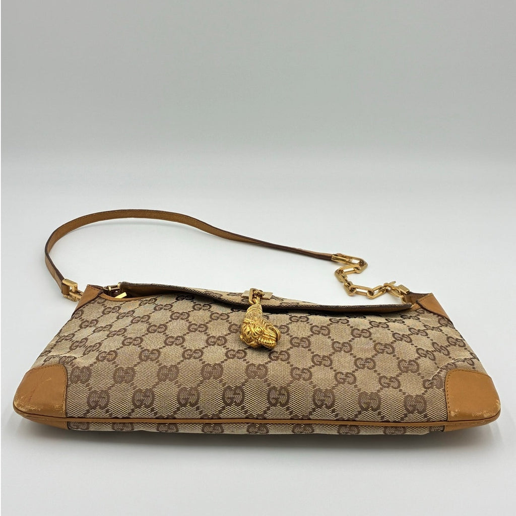 Tom Ford Jackie GG Monogram Tiger Charm Chain Shoulder Bag