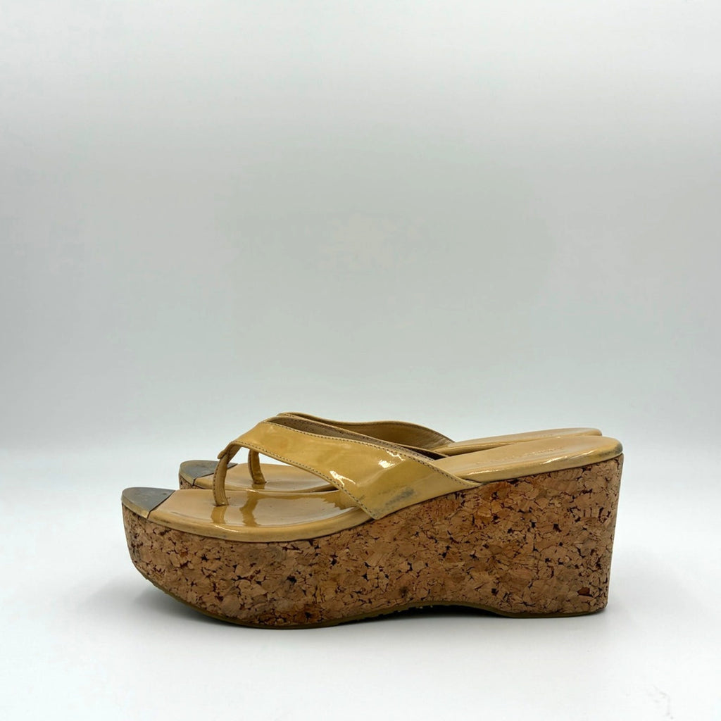 39.5 Nude Thong Platform Heels