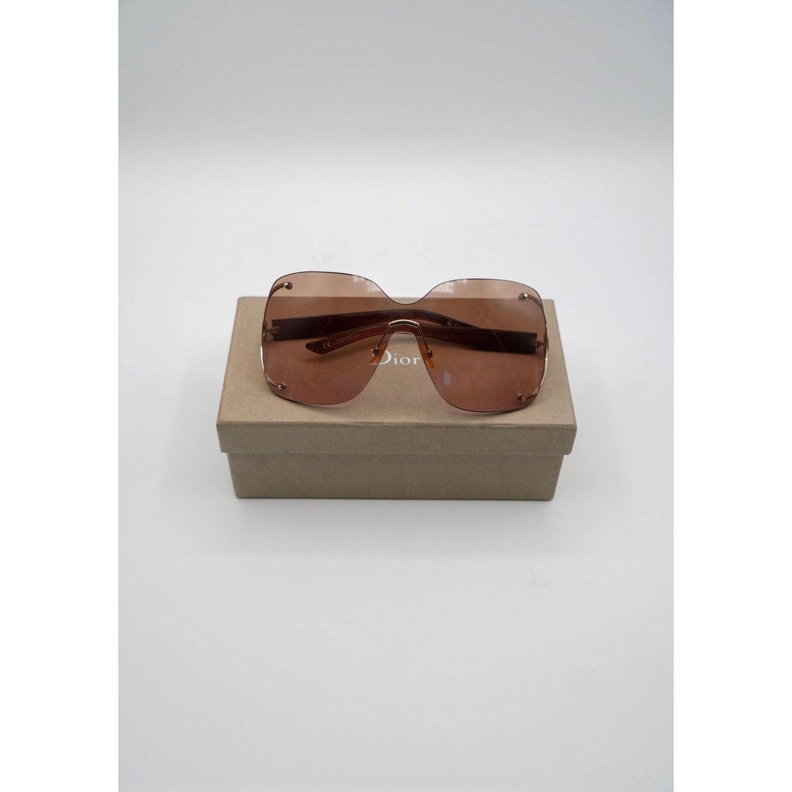 Sunglasses Oversized Brown and Gold