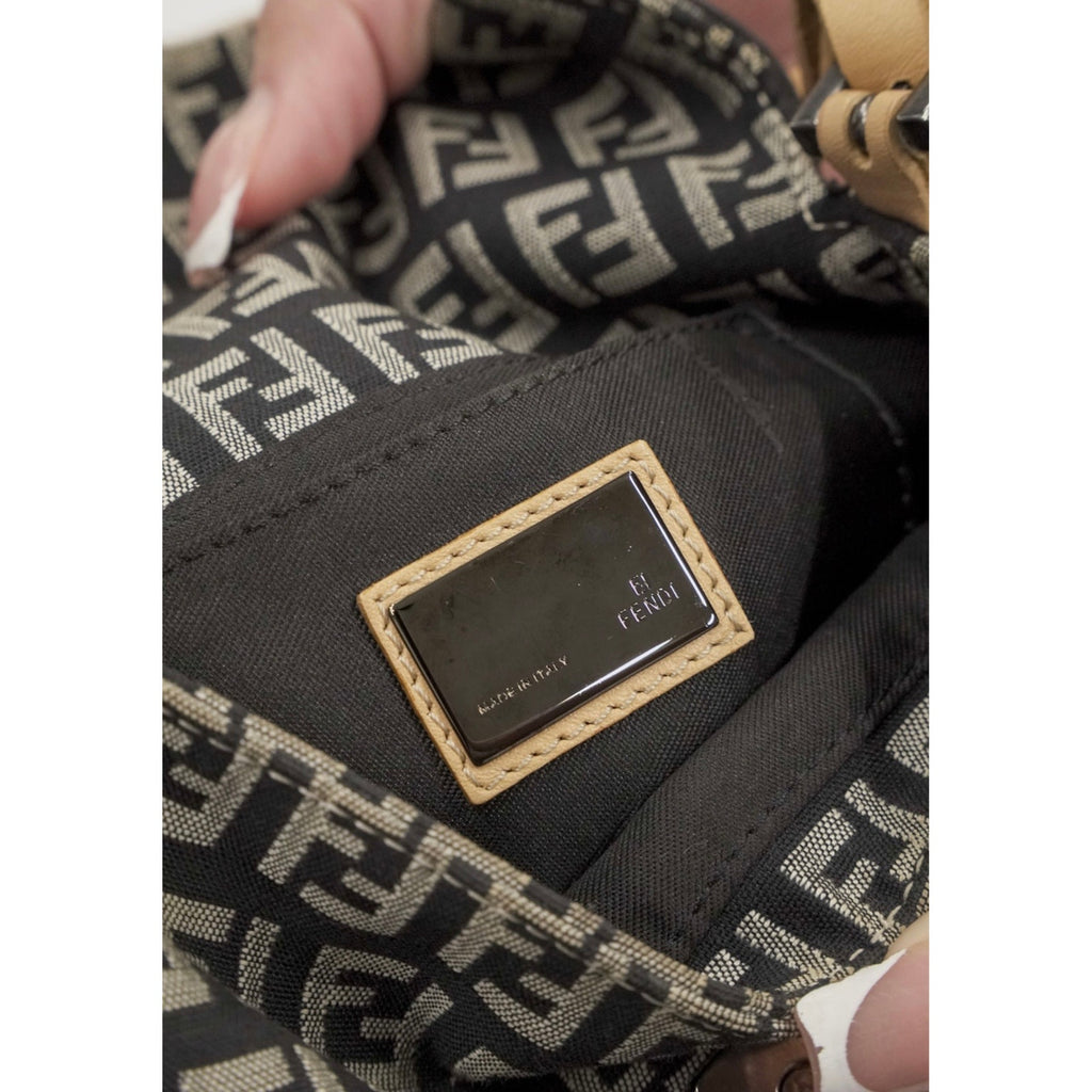 FF Zucchino Canvas Baguette Shoulder Bag