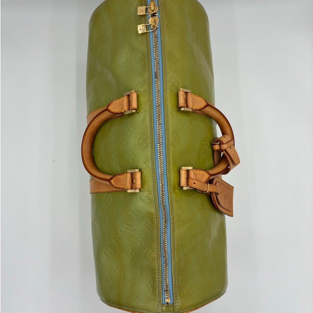 Vintage Monogram Vernis Mercer Green Boston Bag