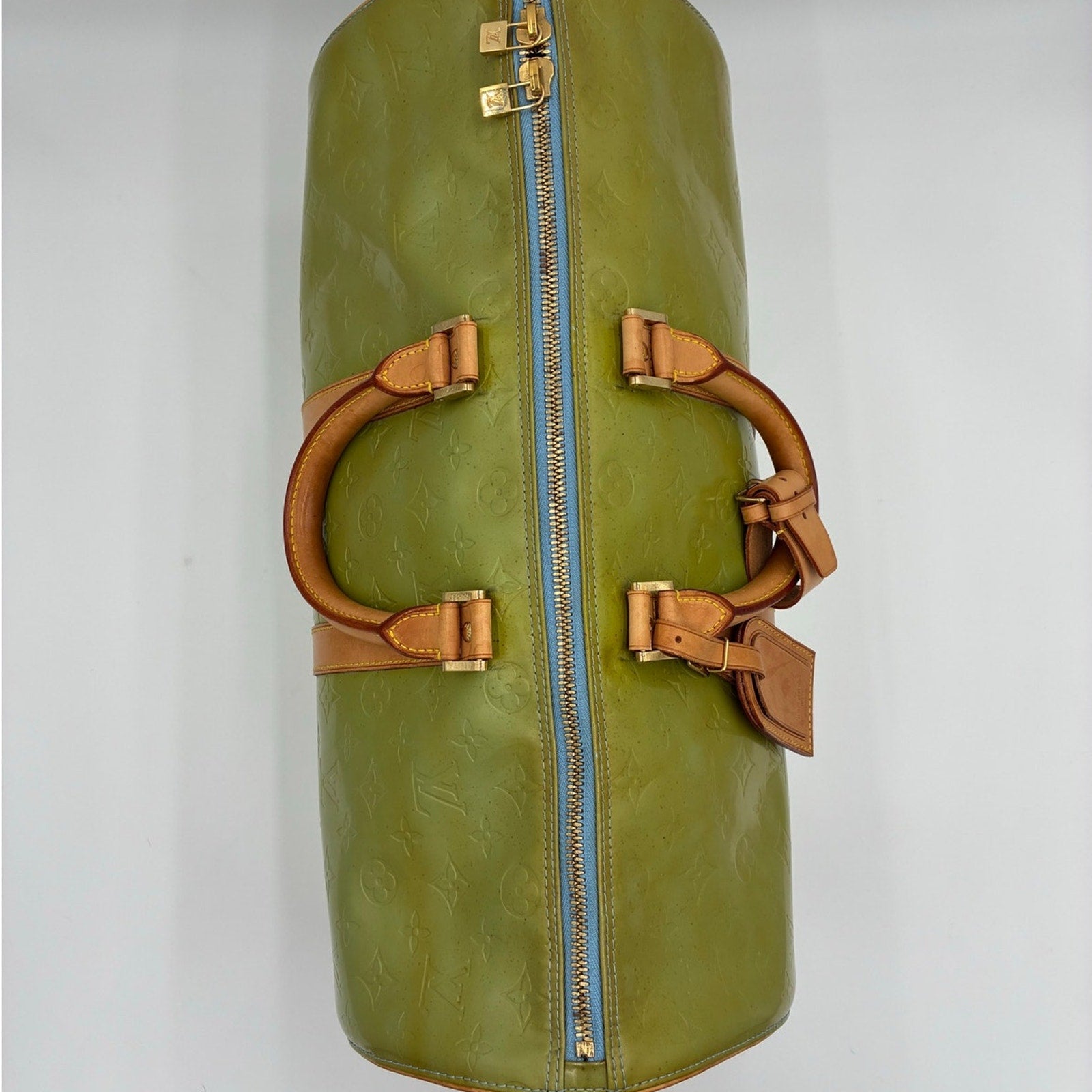 Vintage Monogram Vernis Mercer Green Boston Bag