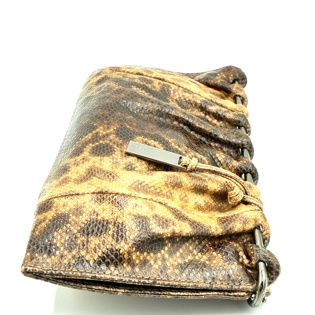 Tom Ford Brown Lizard Embossed Leather Clutch Bag 1999 Collection