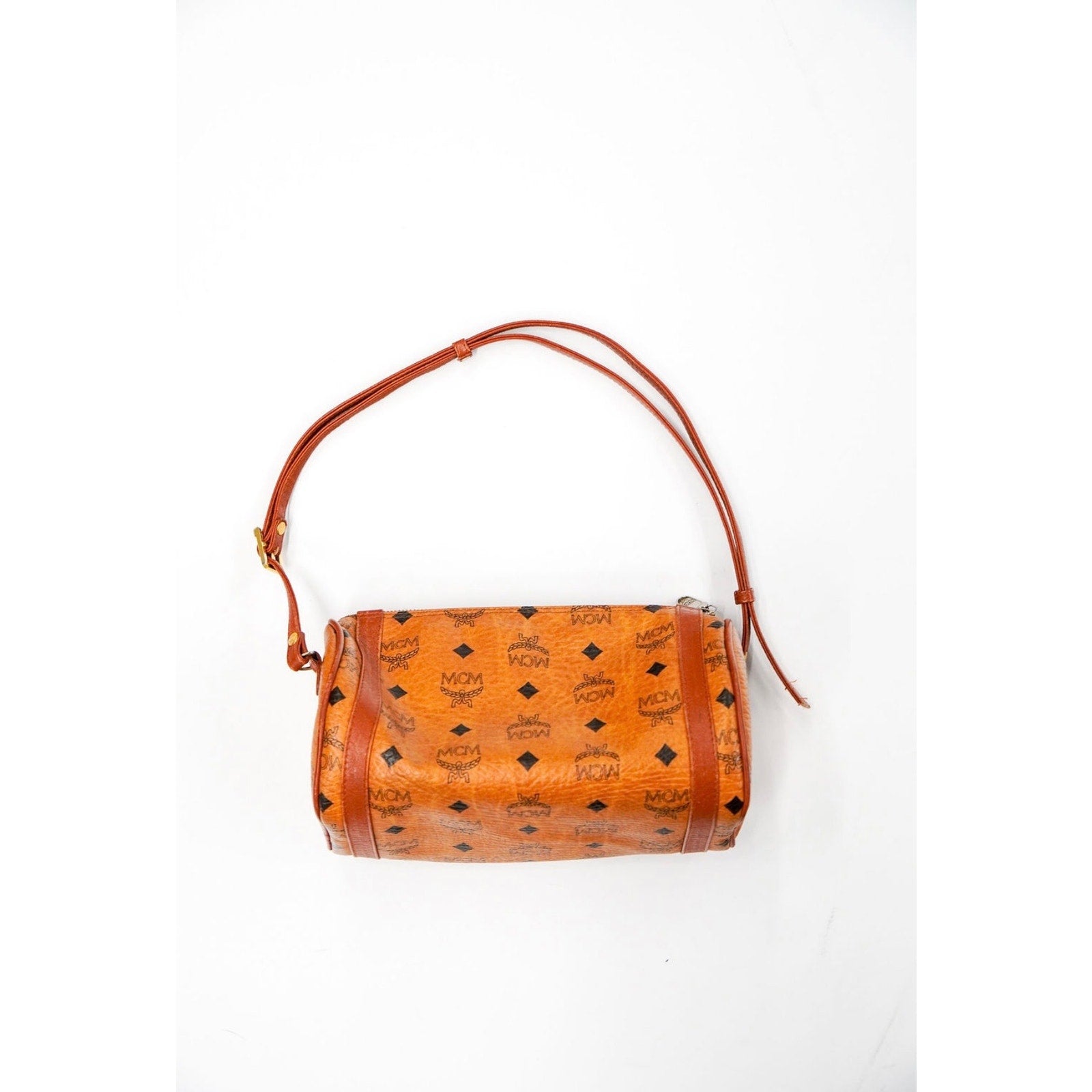 Vintage Brown Leather Braided Strap Hobo Bag