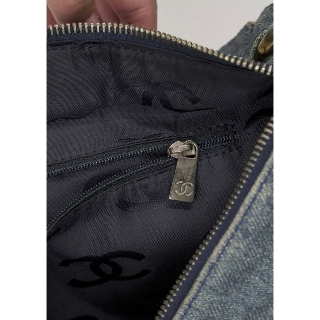 CC Denim Hobo Vintage Blue Shoulder Bag