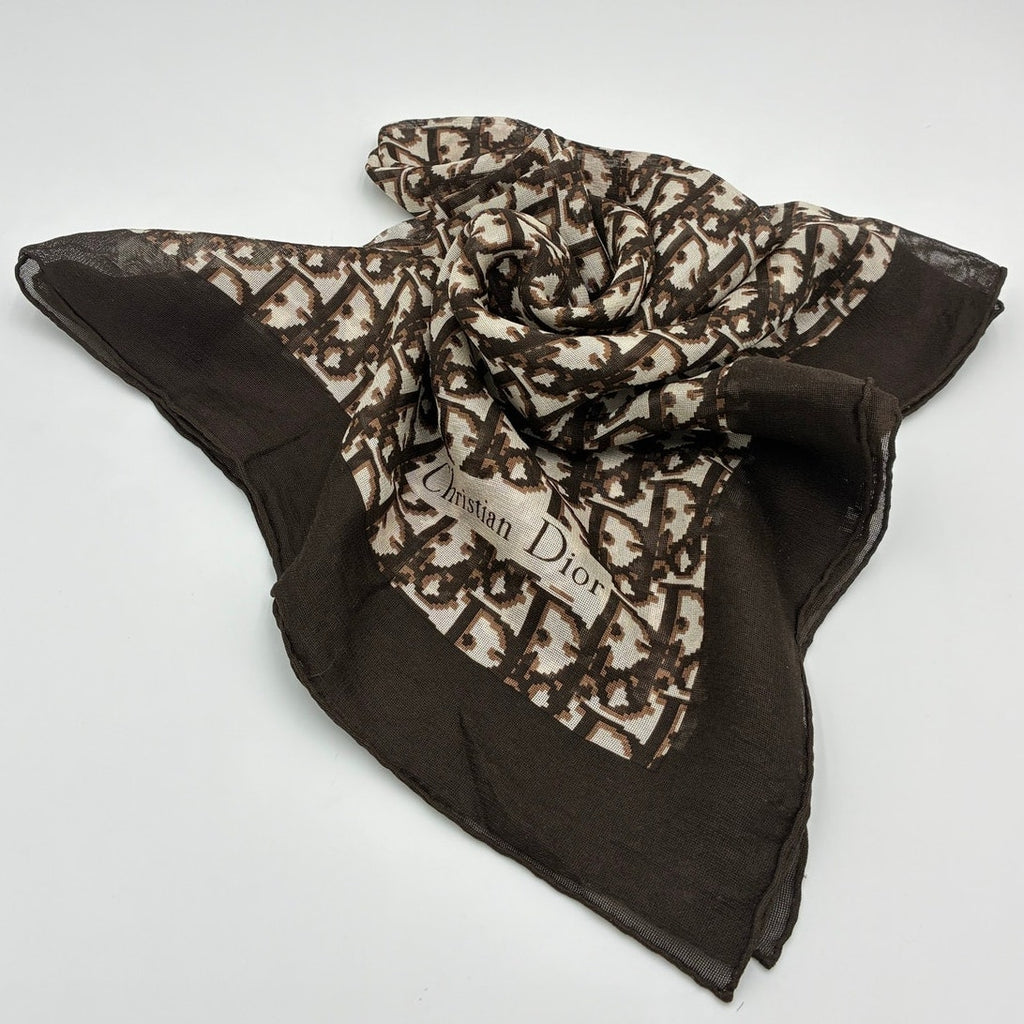 Vintage Trotter Monogram Silk Scarf