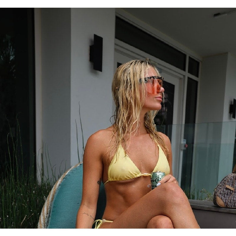 Pink Translucent Sheild Sunglasses