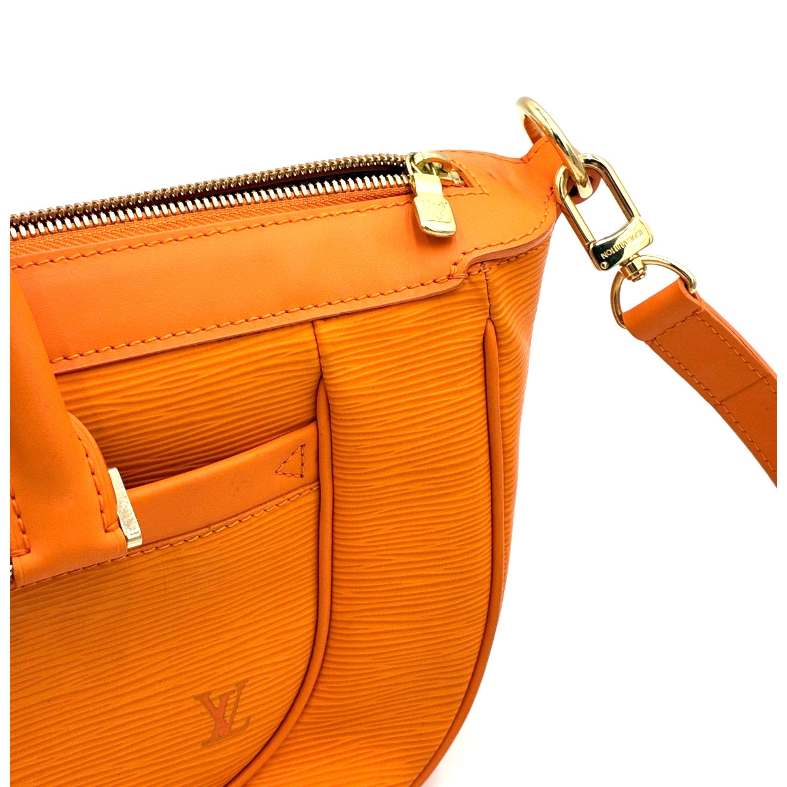 Epi Danura GM Mandarin Orange Leather Bag