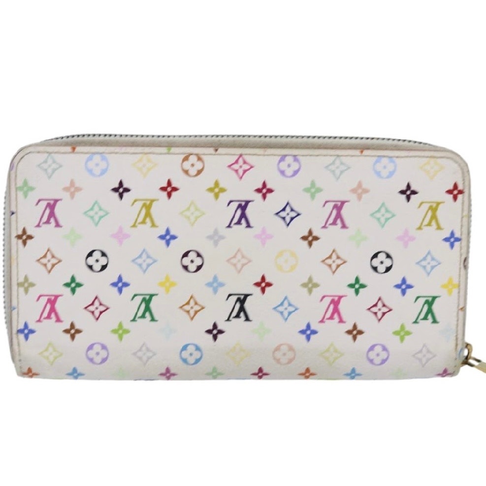 Monogram Multicolor Zippy Wallet White
