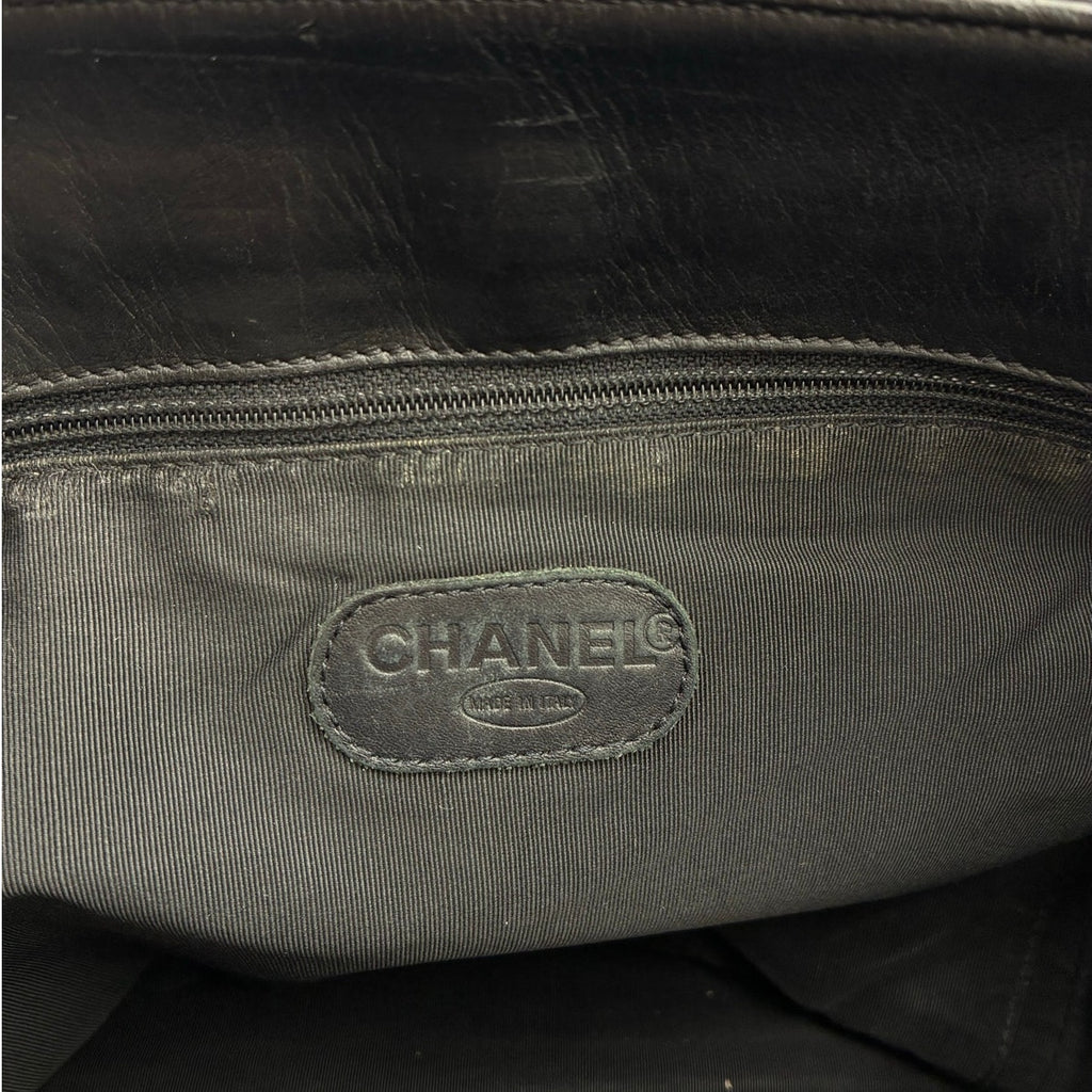 Vintage 1997 Caviar Leather CC Black Tote Bag