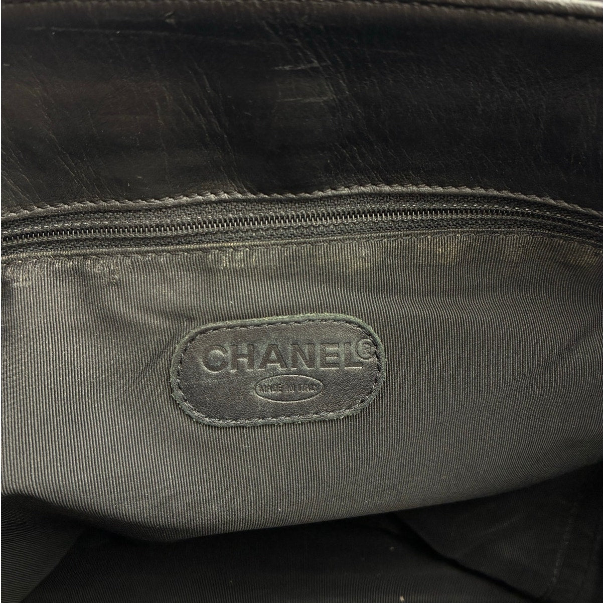 Vintage 1997 Caviar Leather CC Black Tote Bag