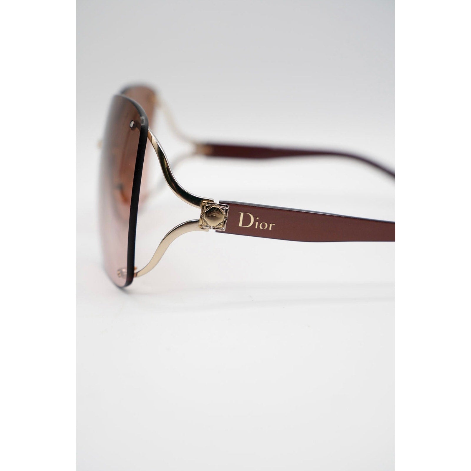 Sunglasses Oversized Brown and Gold