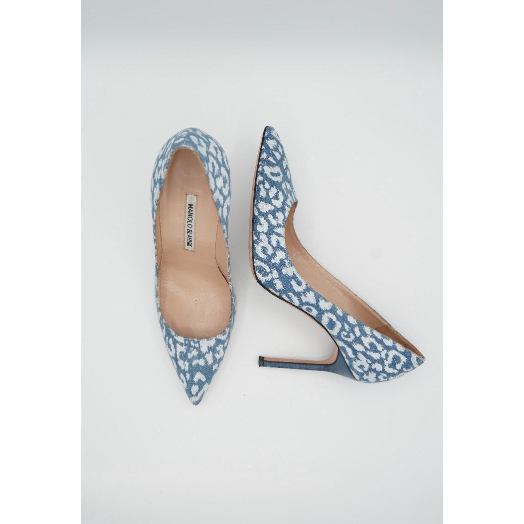 Denim Printed Pumps