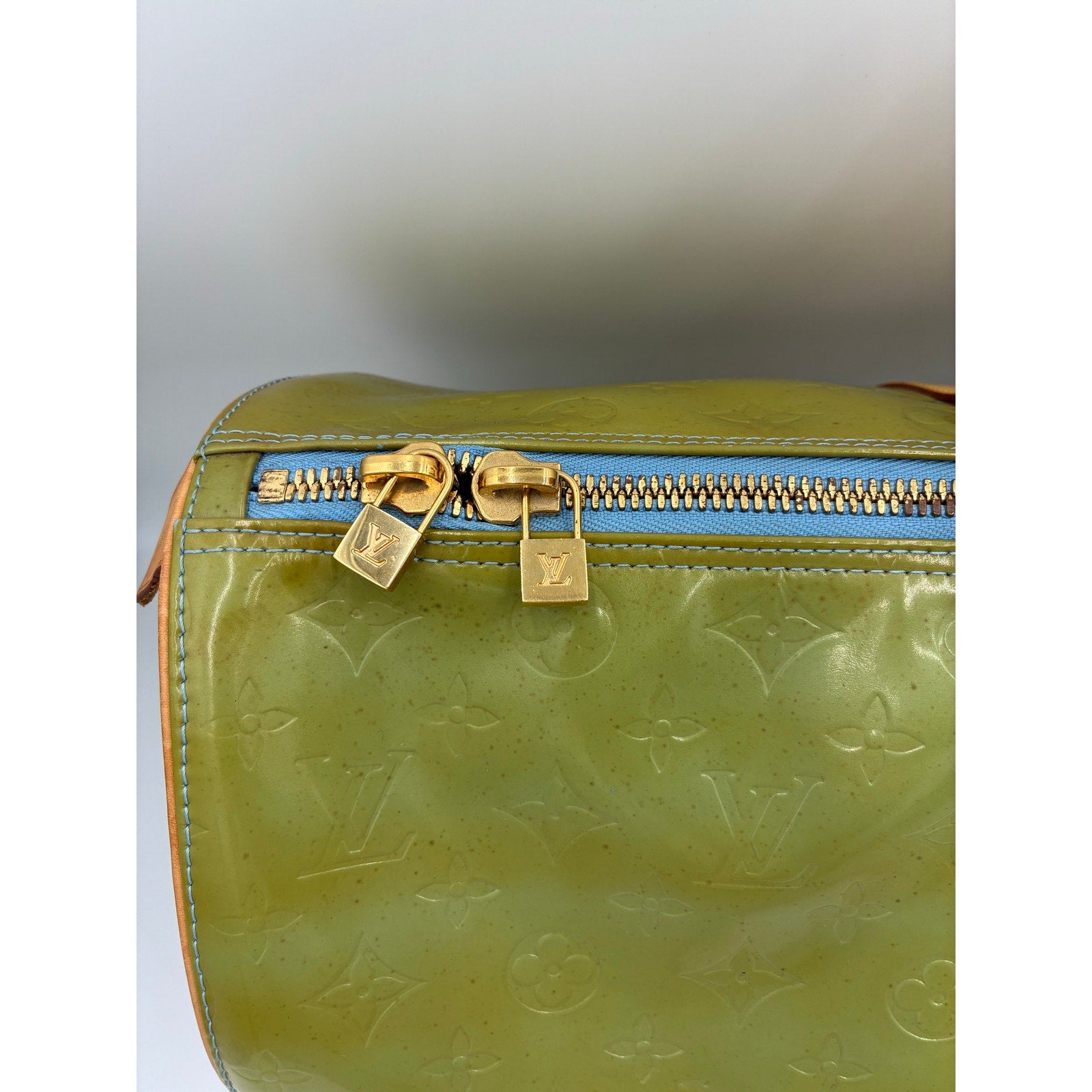 Vintage Monogram Vernis Mercer Green Boston Bag