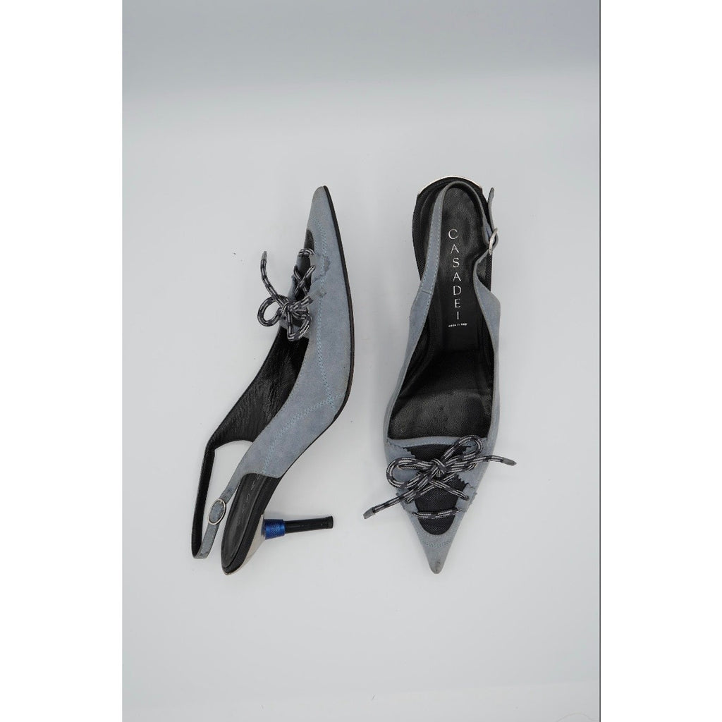 Suede Slingback Pumps